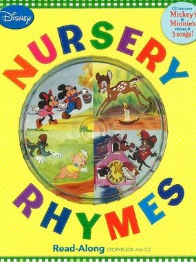 Disney Nursery Rhymes Read-Along Storybook Children’s Kids Book And CD